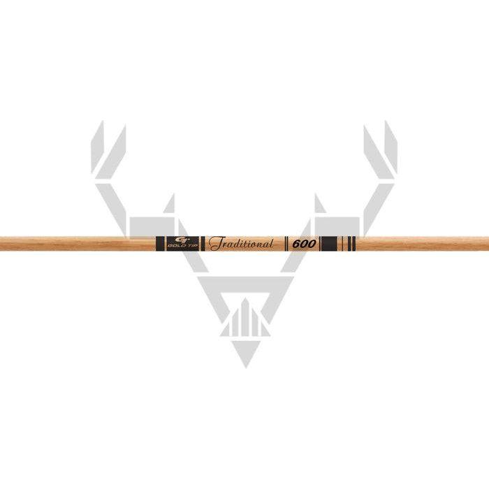 Gold Tip Traditional Hunter hiilikuitunuoli luonnonsulilla