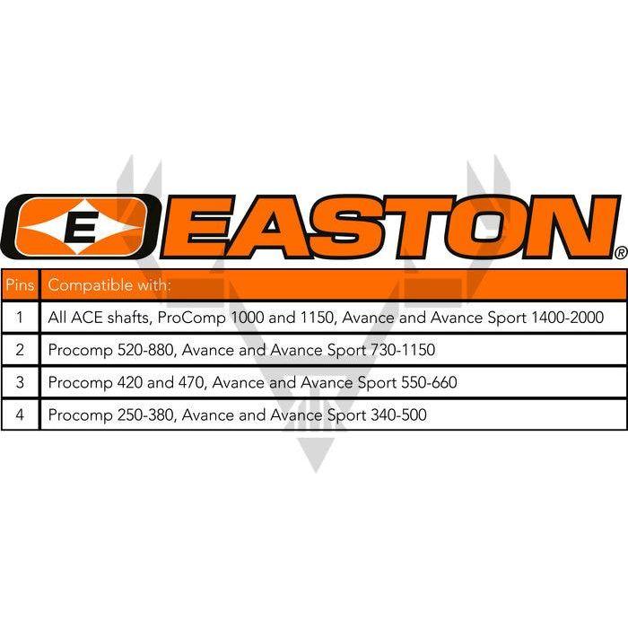 Easton 4mm pinniadapteri 12kpl