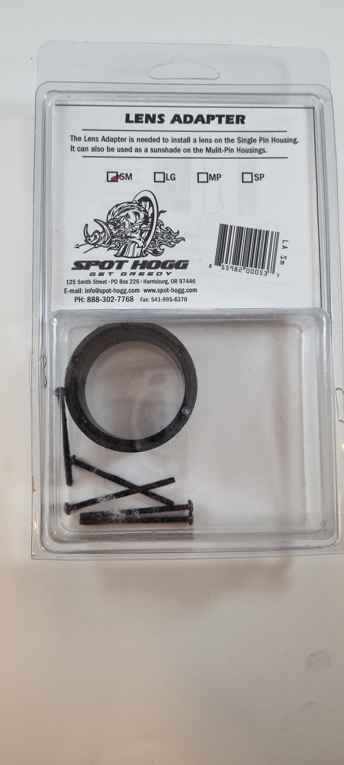 Spott Hogg linssiadapteri (old single pin)